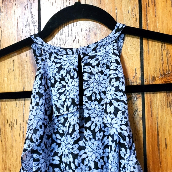 Michael Kors Cold Shoulder Sheer Halter Jewel Print Top SMALL Ruffles - Picture 6 of 11